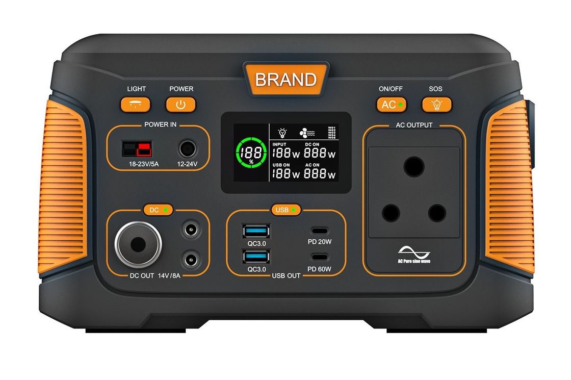 Acampamento Emergência Casa 300W Gerador Solar Estação de Energia Portátil 14.8V 18.2ah Fornecimento de Energia Para Pesca Noturna