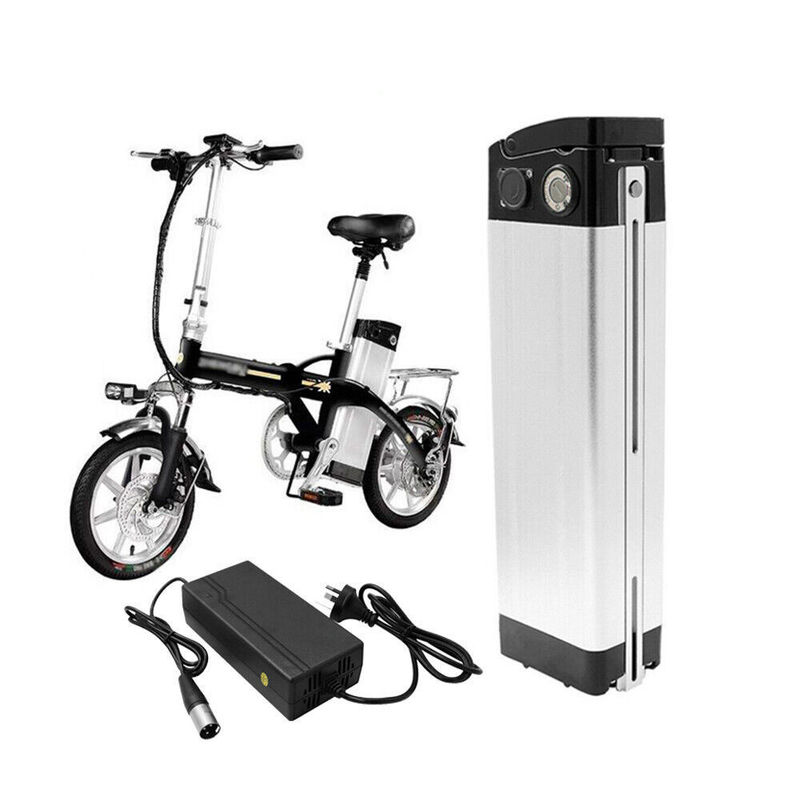 24V 48V Alumínio Casca Prata Tubos de assento de peixe E-bike Bateria recarregável Bateria de substituição E-bike Bateria