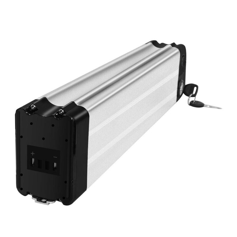 24V 48V Alumínio Casca Prata Tubos de assento de peixe E-bike Bateria recarregável Bateria de substituição E-bike Bateria