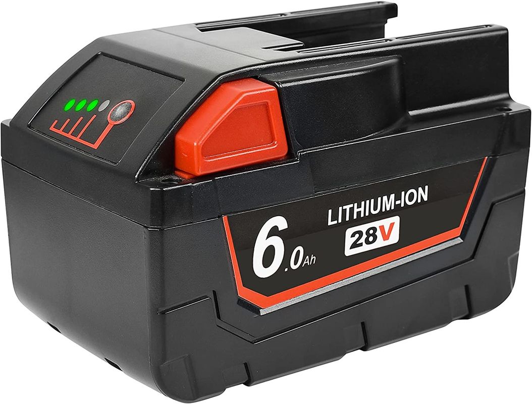 10 anos de substituição de fábrica 28V alta tensão Milwaukee bateria de ferramenta eléctrica 6000mAh com 1 ano de garantia