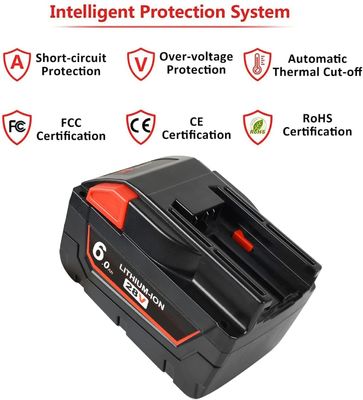 Compatível com Milwaukee 48-11-2830 M28 Power Tool Substituição 28V 6000mAh Bateria de ferramenta de energia fácil de instalar