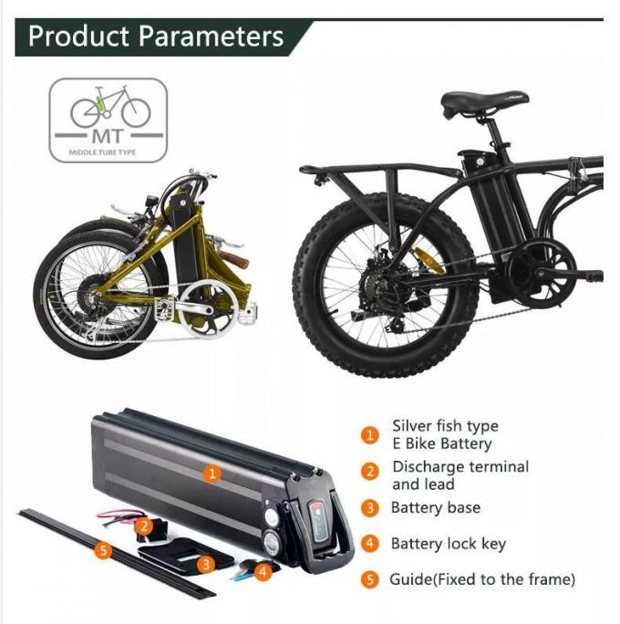18650 Bateria de Lítio do E-Bike, 36V Bateria de Silverfish 250W 350W 0