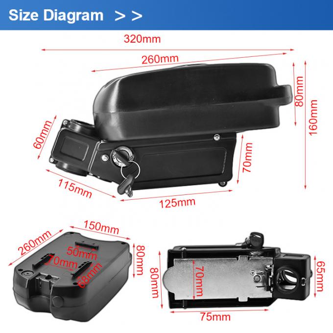 250W 500W Folding Ebike Seat Post Bateria 24V 36V 48V 10ah 12ah 1