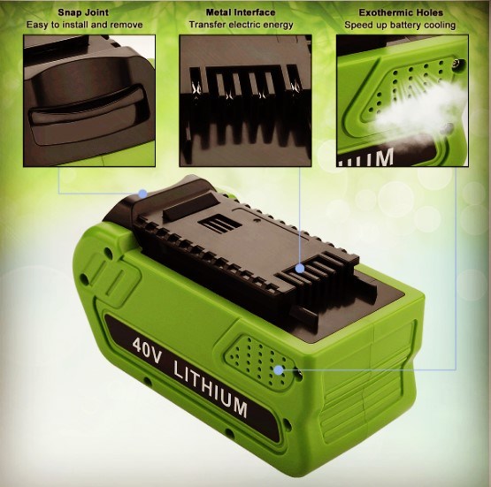 29472 29462 Pacote de baterias Greenworks Fits Greenworks Gmax Ferramentas 1