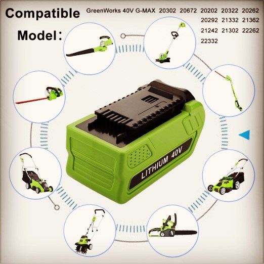 29472 29462 Pacote de baterias Greenworks Fits Greenworks Gmax Ferramentas 6