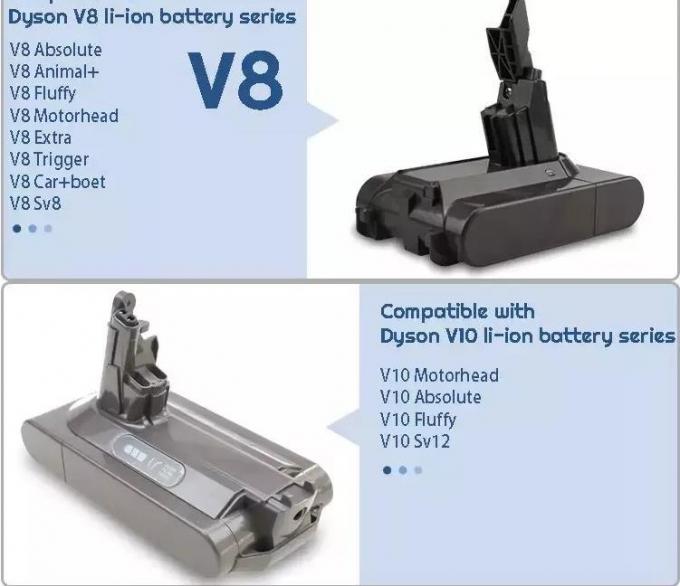 21.6v 2500mah Dyson aspirador Bateria de substituição para V6 V8 V10 3