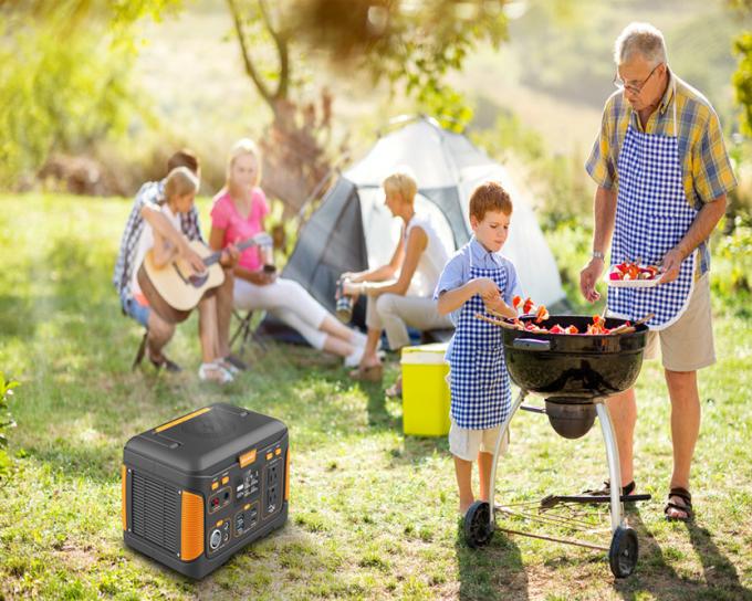 Banco de baterias de acampamento de emergência com inversor AC/DC 0